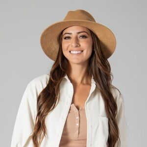 San Diego Hat Women’s PARQ Knit Camel Fedora Hat O/S